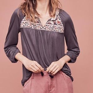 NWT Anthropologie On September tassel top, sz M